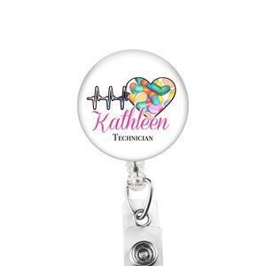 Nurse badge reel, custom badge reel, name badge